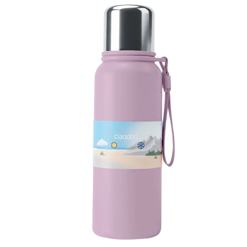 Bottiglia Isotermica 350ml in Acciaio Inossidabile Ermetica Rosa Avizar