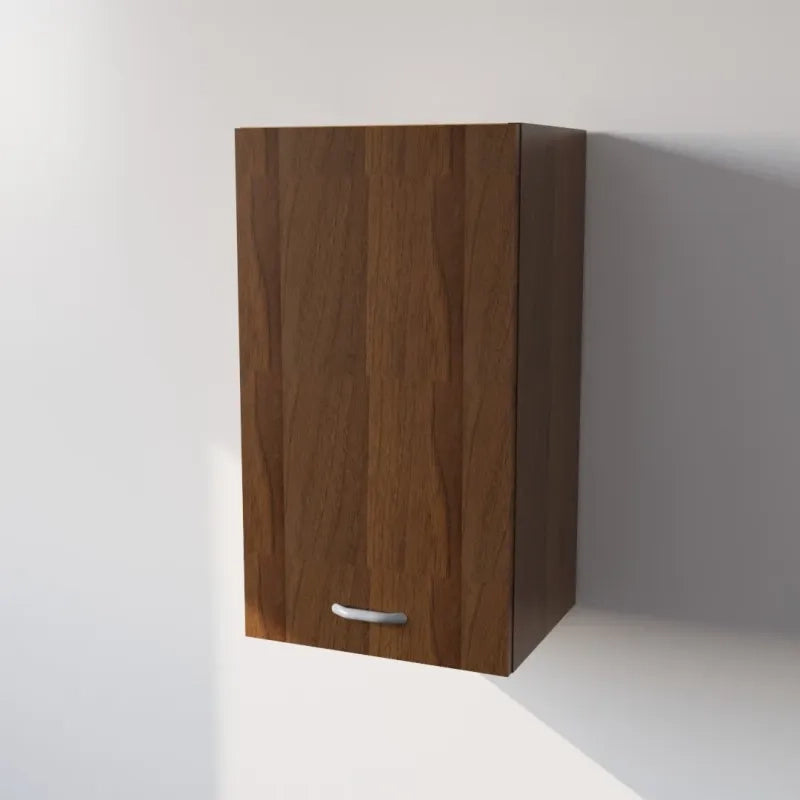 Pensile Cucina in Legno Nobilitato Noce Mobile Alto con 1 Anta, Pensile Componibile Moderno Made in Italy (H72XL40XP33cm)