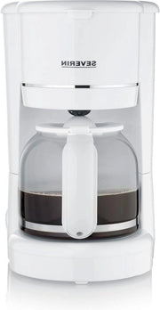Filtro caffè automatico - bicchiere in vetro - filtro permanente - 10 tazze - piatto di riscaldamento - spegnimento automatico - 900 W - bianco