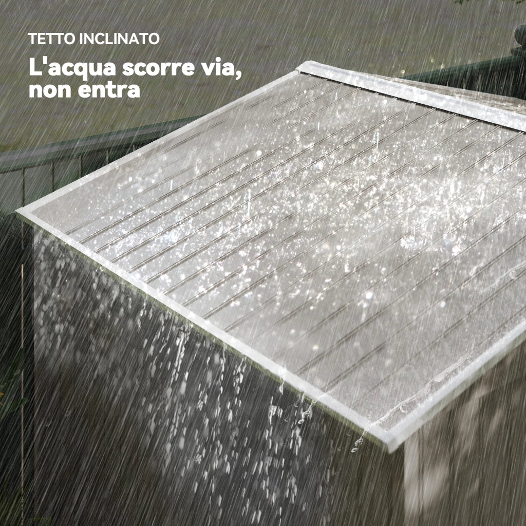 Capanno per Attrezzi Giardino ¨C Zephmum ¨C Marrone Chiaro 277x195x192 cm
