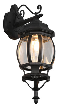 Applique da Esterno Attacco E27 in Alluminio Nero Opaco