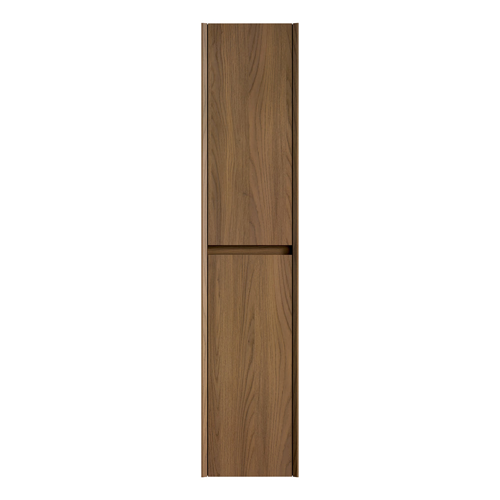 Armadio da bagno a muro - Xylo - 140 cm - Espresso - 4 compartimenti per piccoli spazi
