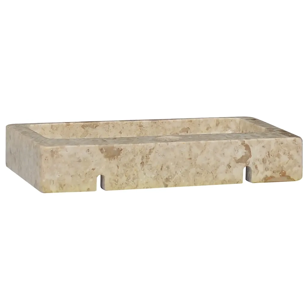 Lavello-Lavandino-Lavabo a Parete Crema 38x24x6,5 cm in Marmo