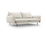 Cosmopolitan Design - Divano "Vienna" 4 posti in tessuto strutturato beige chiaro 