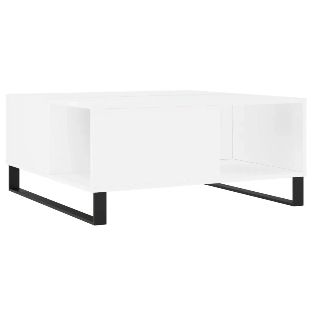 Tavolino da salotto | Tavolino da caff¨¨ | Tavolino da Soggiorno Bianco 80x80x36,5 cm in Legno Multistrato