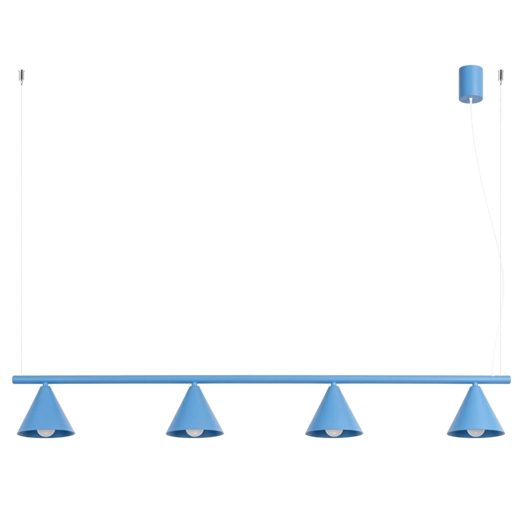 Lampadario NOX 4L azzurro