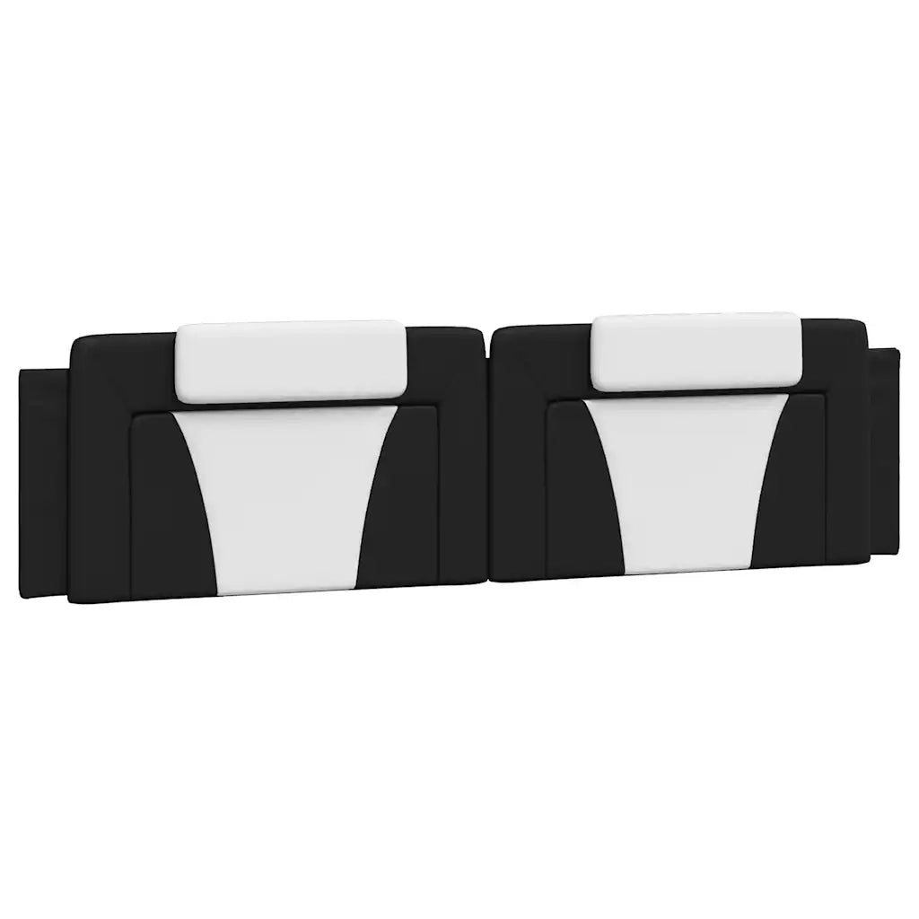 Cuscino Testiera Viana Nero e Bianco 200 cm in Similpelle CFW3614284