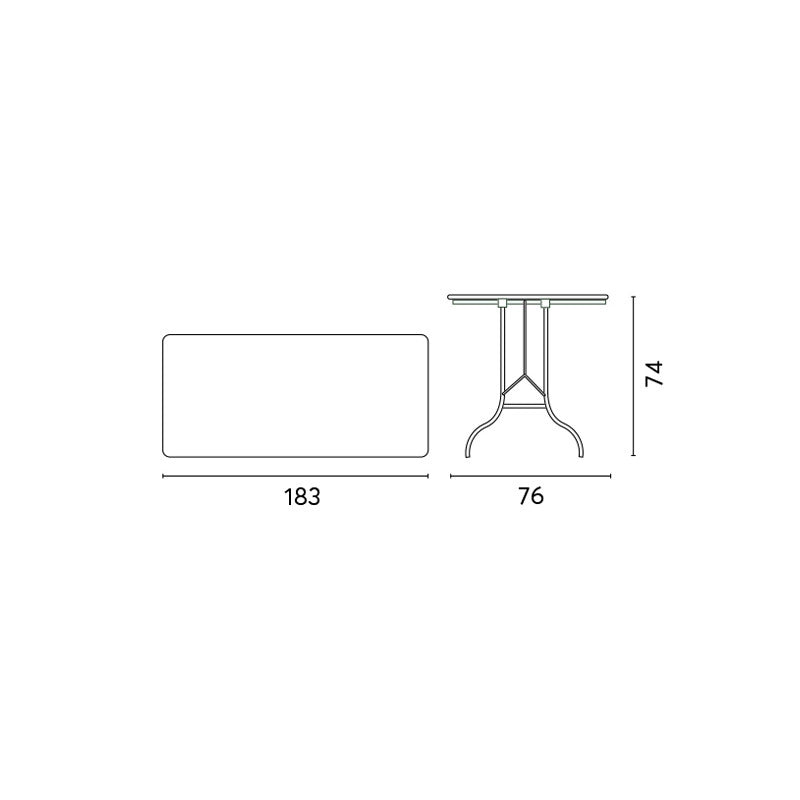 Tavolo fisso da catering MOIA 183x76cm in polietilene