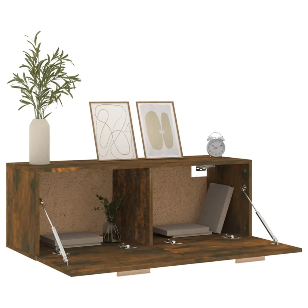 Mobile Pensile Rovere Fumo 100x36,5x35 cm Legno Multistrato cod mxl 39060