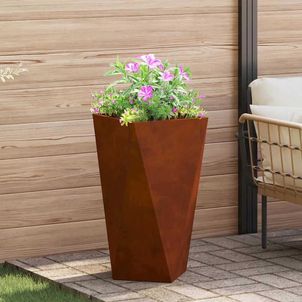 Fioriera Ruggine-Vaso-Contenitore per Piante 40 x 40 x 75 cm
