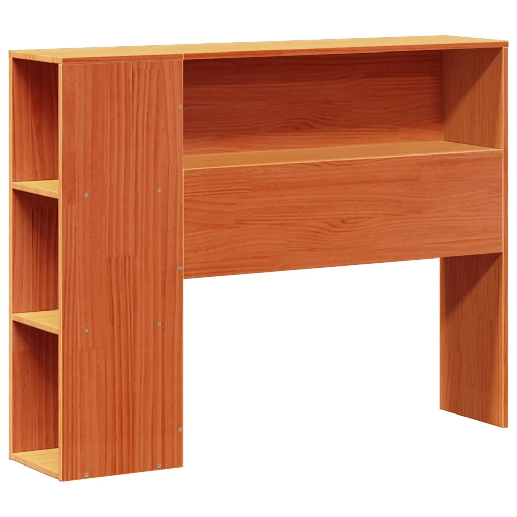 vidaXL Letto Libreria senza Materasso Marrone Cera 100x200 cm in Pino