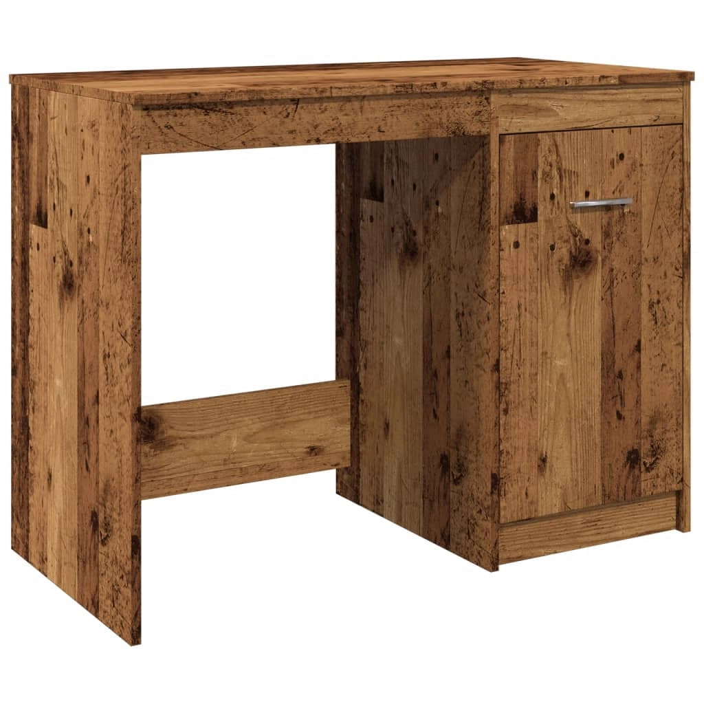 Scrivania tavolo postazione di lavoro mobile per computer studio legno vecchio 100 x 50 x 76 cm legno ingegnerizzato marrone 02_0023972