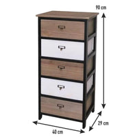 CASSETTIERA INDUSTRY 5 CASSETTI 40X29X90H CM B94945582