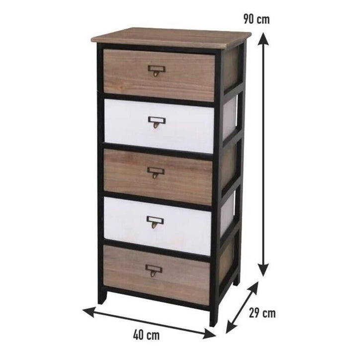CASSETTIERA INDUSTRY 5 CASSETTI 40X29X90H CM B94945582