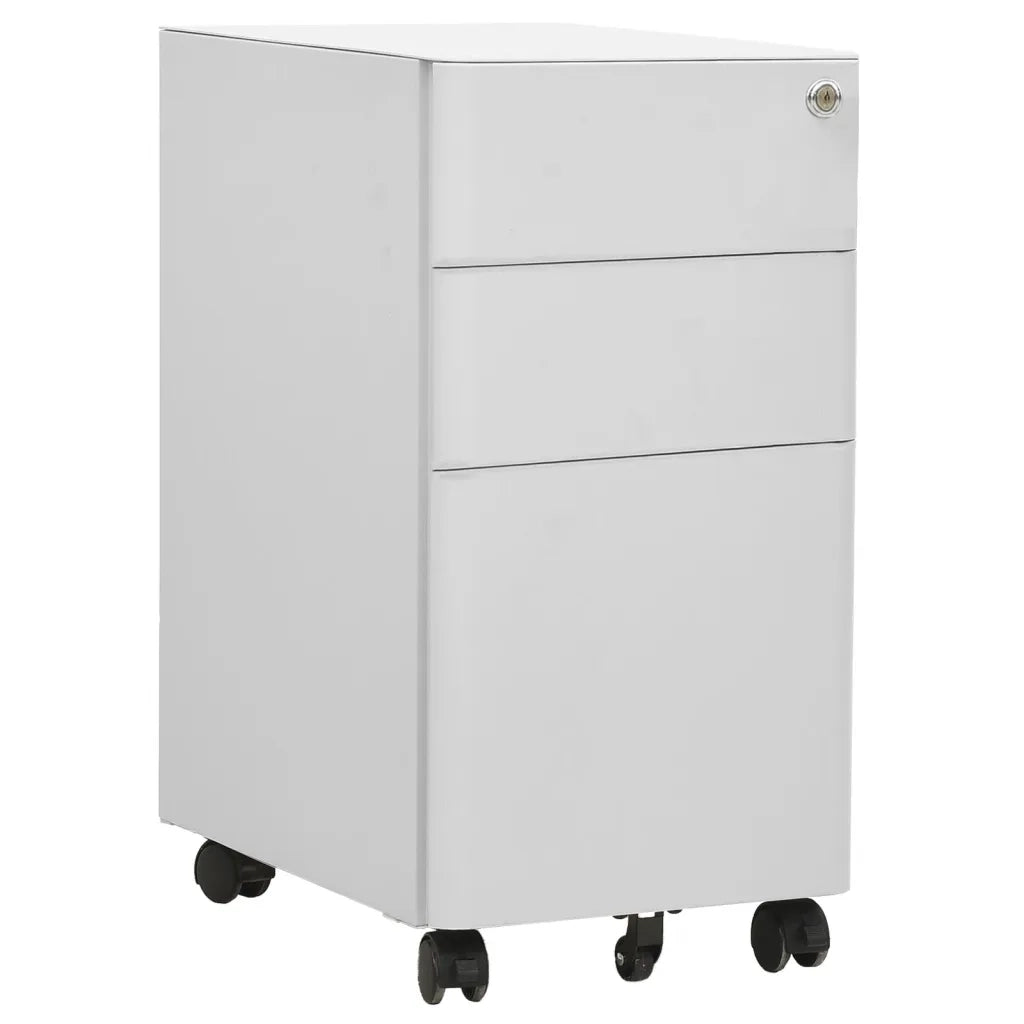 Schedario Mobile Grigio Chiaro 30x45x59 cm in Acciaio cod mxl 69071