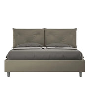 Letto matrimoniale con rete imbottito 160x210 similpelle cappuccino Appia