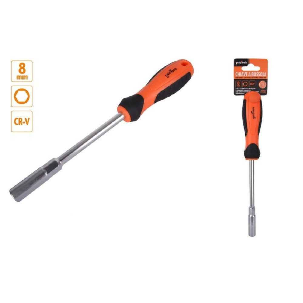 Trade Shop - Chiave A Bussola Esagonale 8 Mm Cacciavite Cr-v Con Impugnatura Ergonomica 94865 -