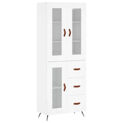 Credenza | Madia | Buffet da pranzo | Armadio da pranzo Bianca 69,5x34x180 cm in Legno Multistrato