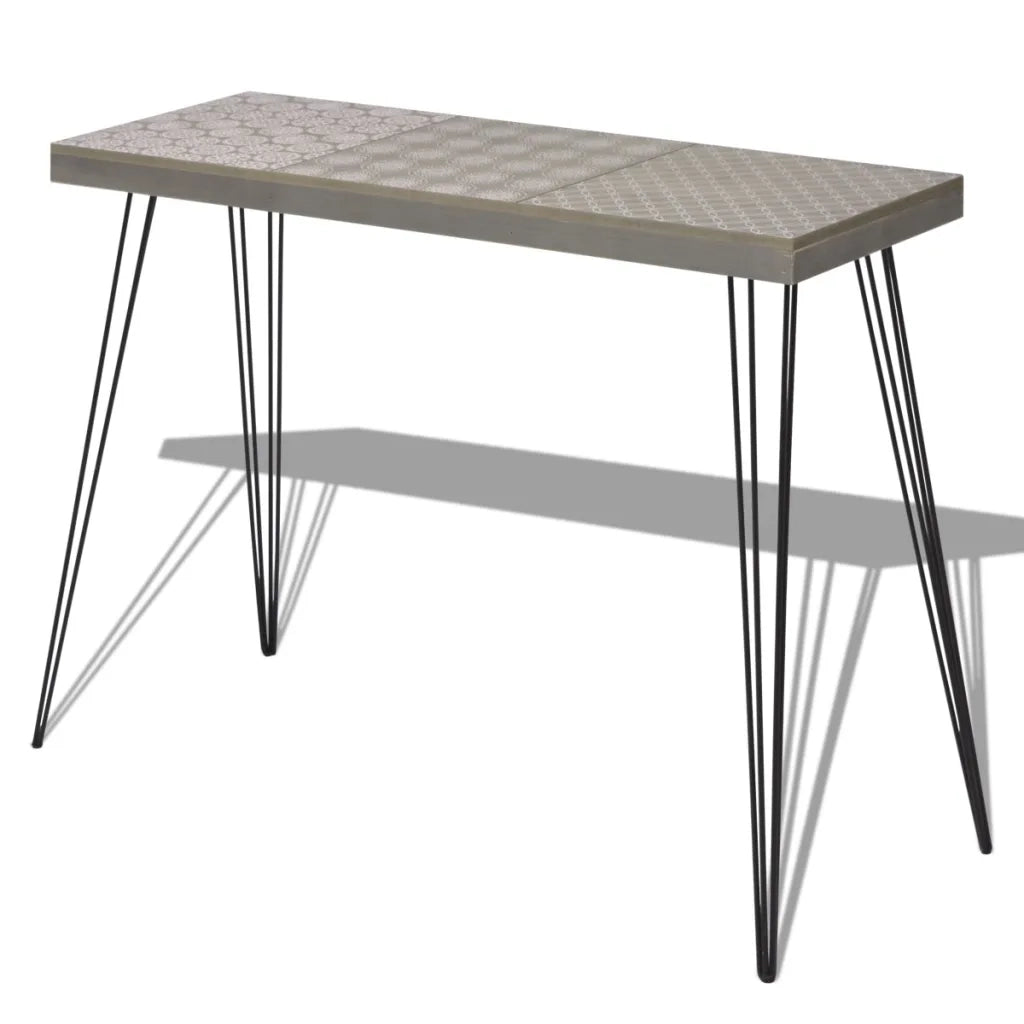Tavolo Consolle 90x30x71,5 cm Grigio cod mxl 55586