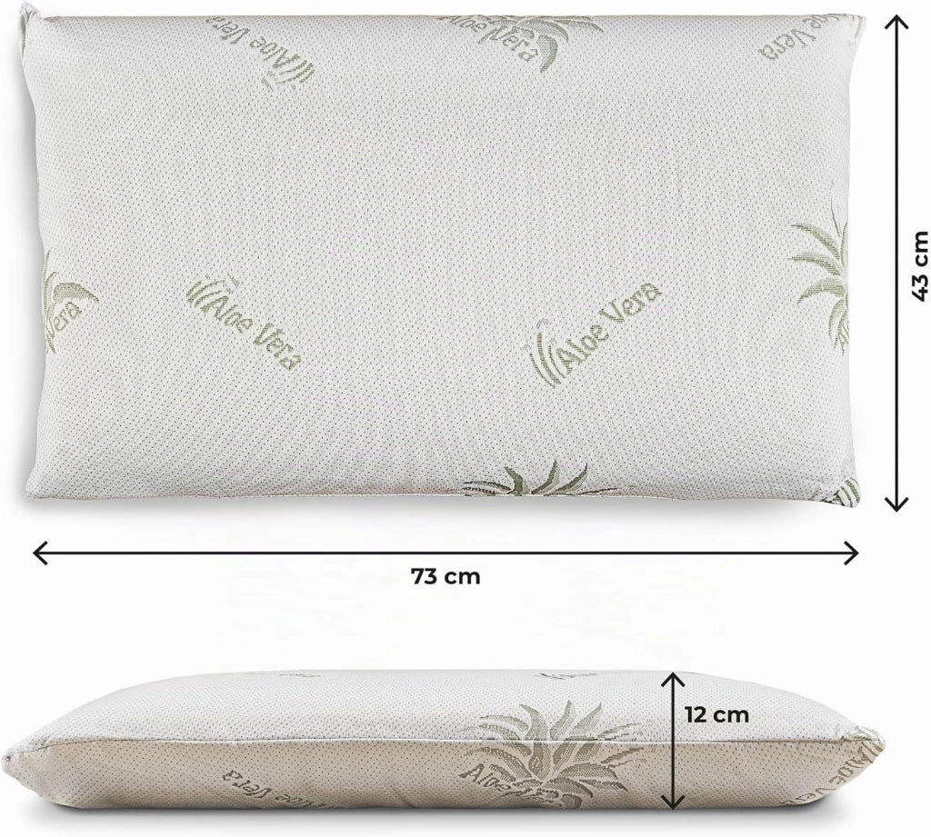 Coppia Guanciali In Vero Memory Foam Cuscino Saponetta Fodera Aloe Vera Guanciale Made In Italy Cuscino Letto Antiacaro