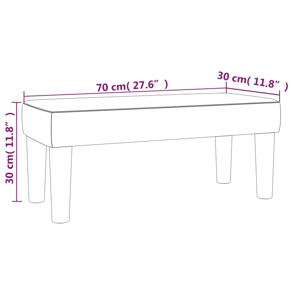 Panca Grigio Scuro 70x30x30 cm in Velluto CFW8324896