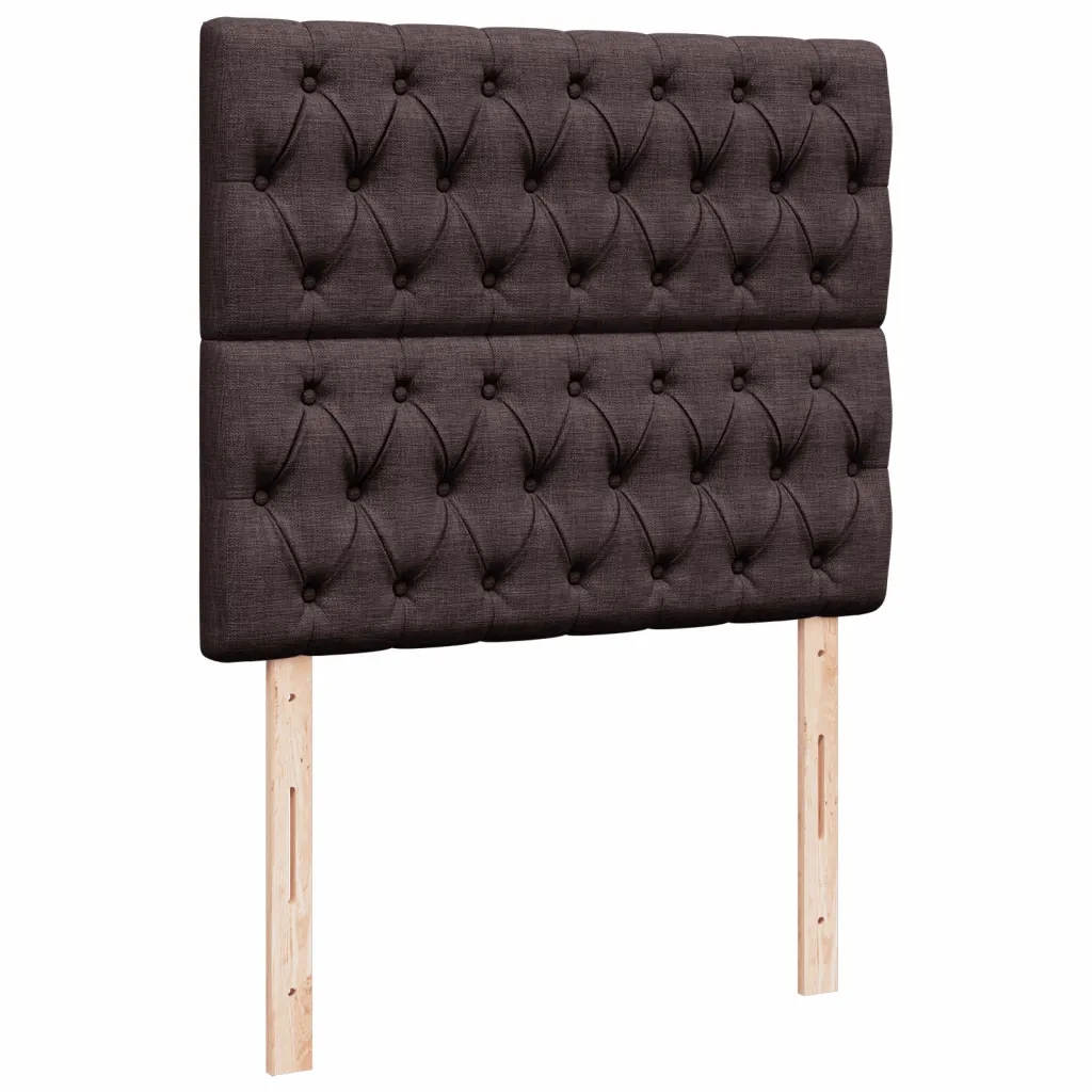 Giroletto a Molle con Materasso Marrone Scuro 120x200cm Tessuto
