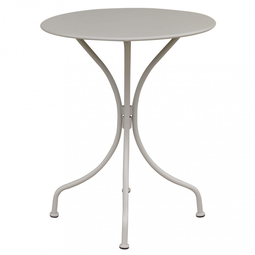 Tavolo Bristol Ø60x71h cm in Acciaio Tortora