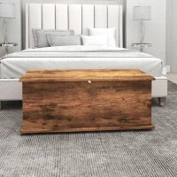 Panca Contenitore Capacità 120 kg per Camera da Letto e Ingresso, in Legno, 100x40x40 cm, Marrone