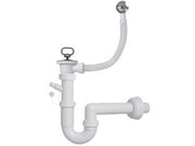 SIFONE MOPLEN A U 1 VIA CON SCARICO PILETTA E TROPPO PIENO  11/2 per lavello