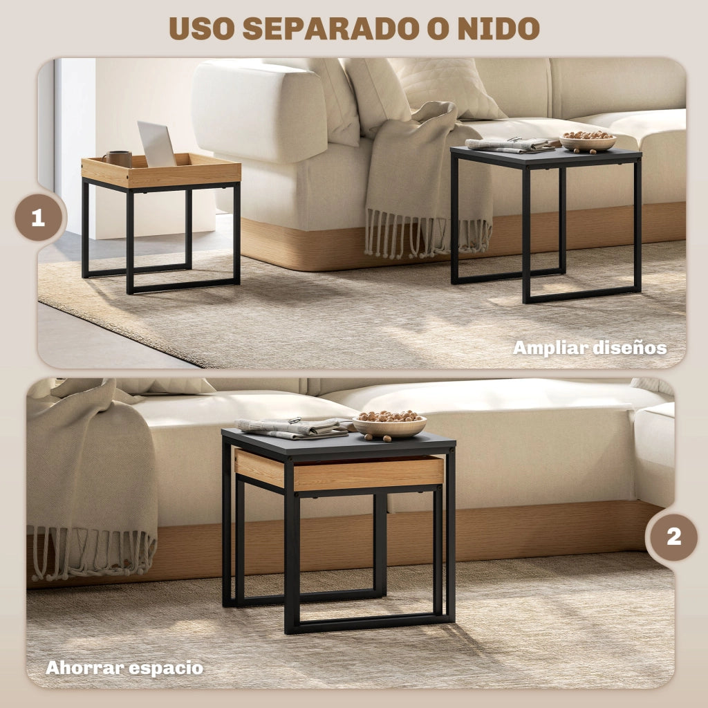 Tavolino da caff¨¨ ¨C zephmum ¨C nero, rovere