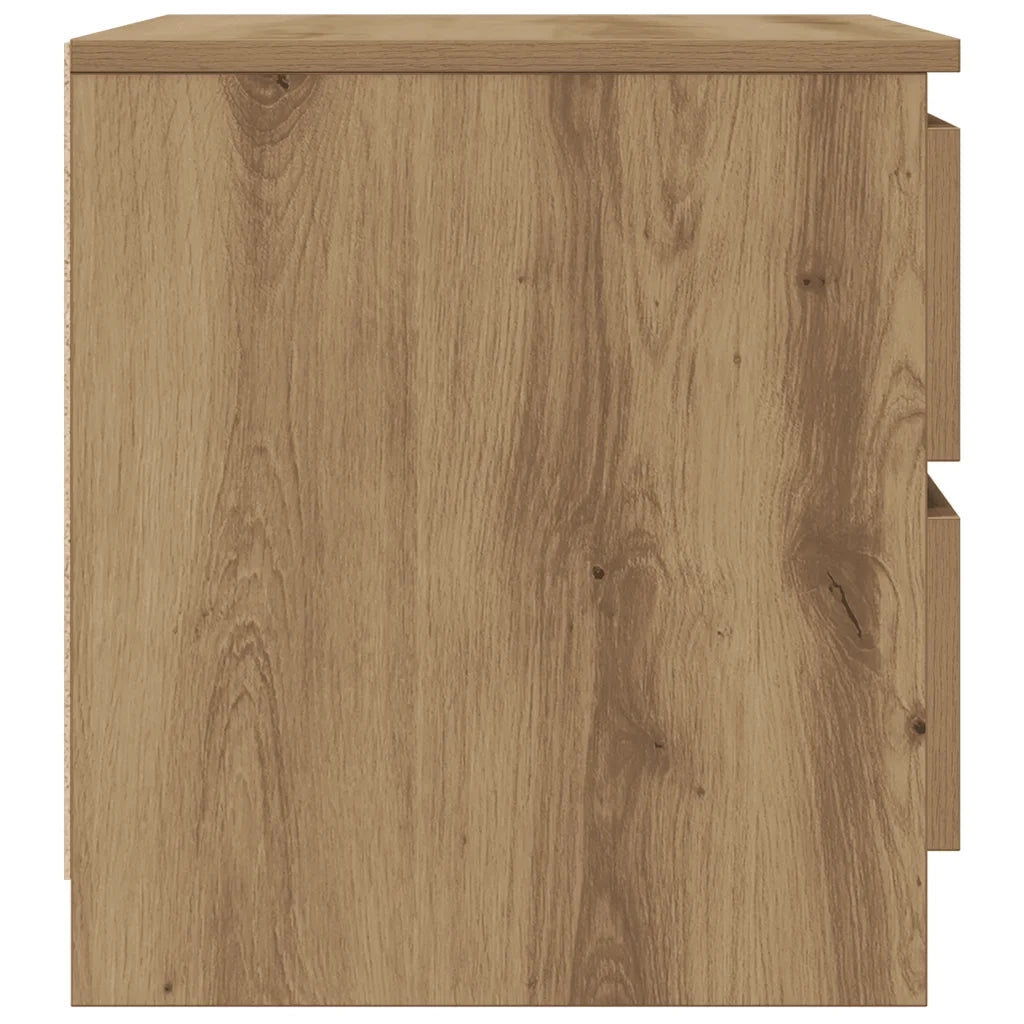 Comodino Rovere Artigianale 50x40x43.5 cm in Legno Multistrato