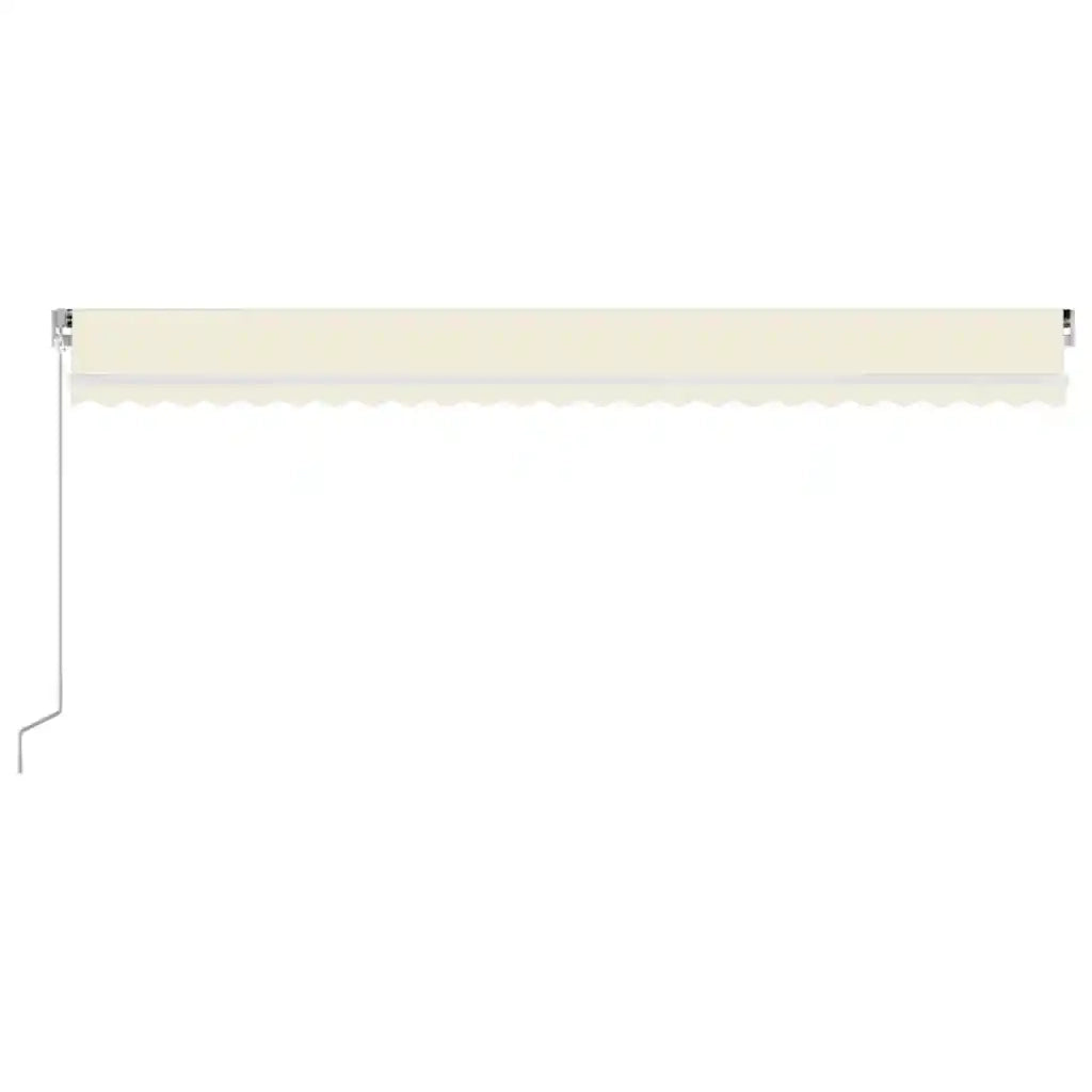 Tenda da Sole Retrattile Manuale con LED 600x300 cm Crema 3068962