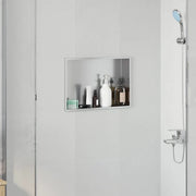 vidaXL Nicchia per doccia Argento 45 x 30 x 9.5 cm
