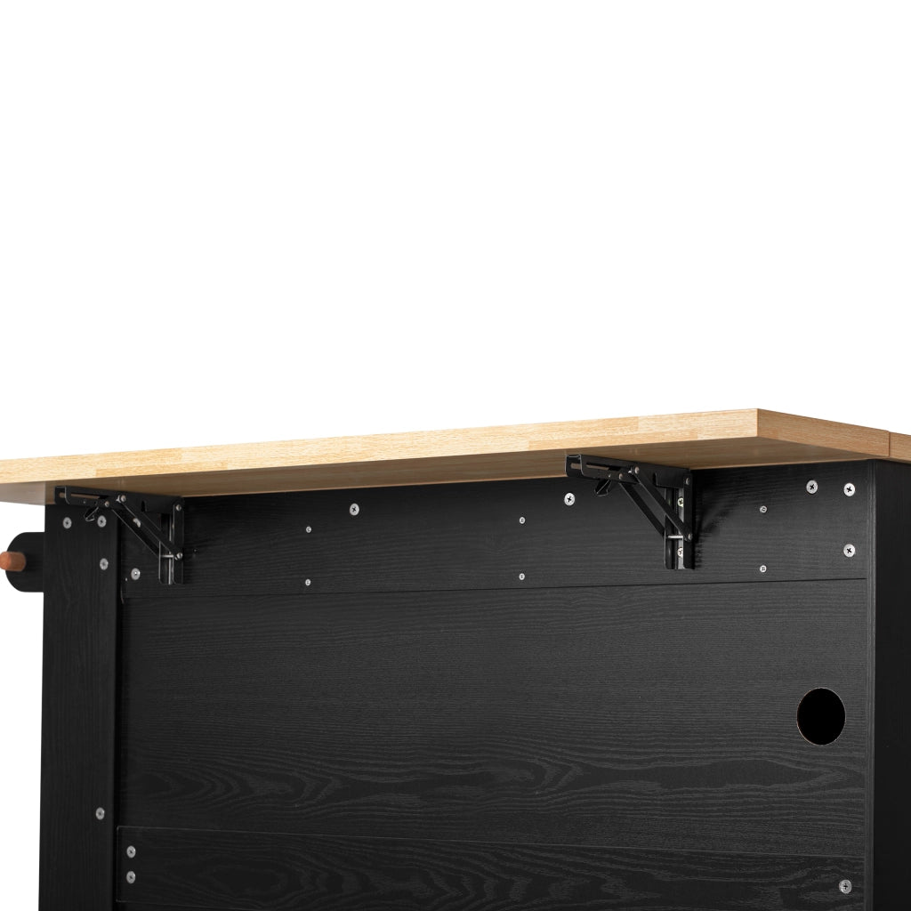 Isola Cucina Allungabile con Cassetti e Prese ¨C MINIMAL ¨C Nero