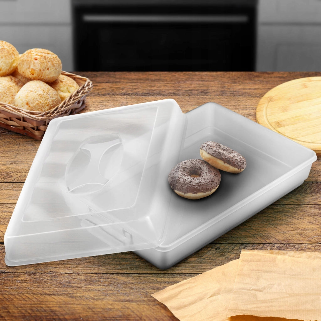 Contenitore rettangolare in plastica KADAX per torte, pasticcini, scatola per torte, grande