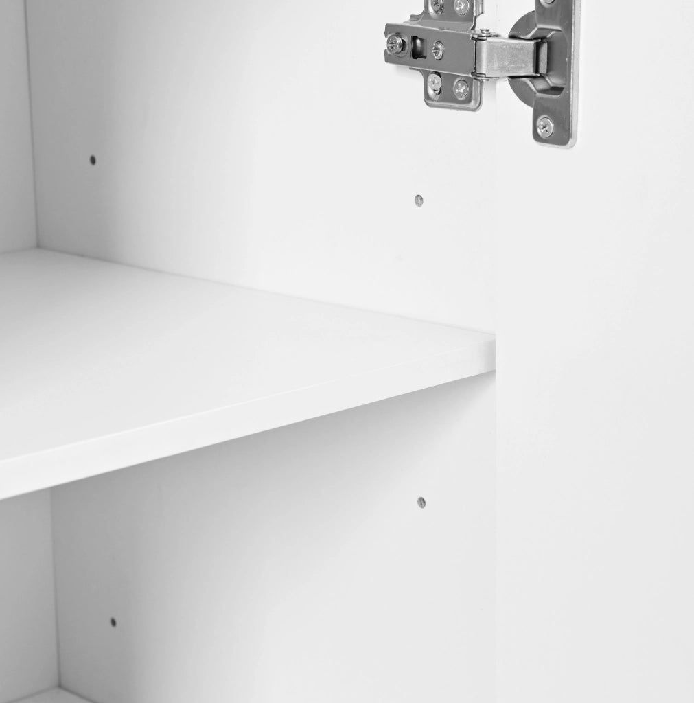 Scarpiera 73x34x109 cm con ripiani regolabili; bianca