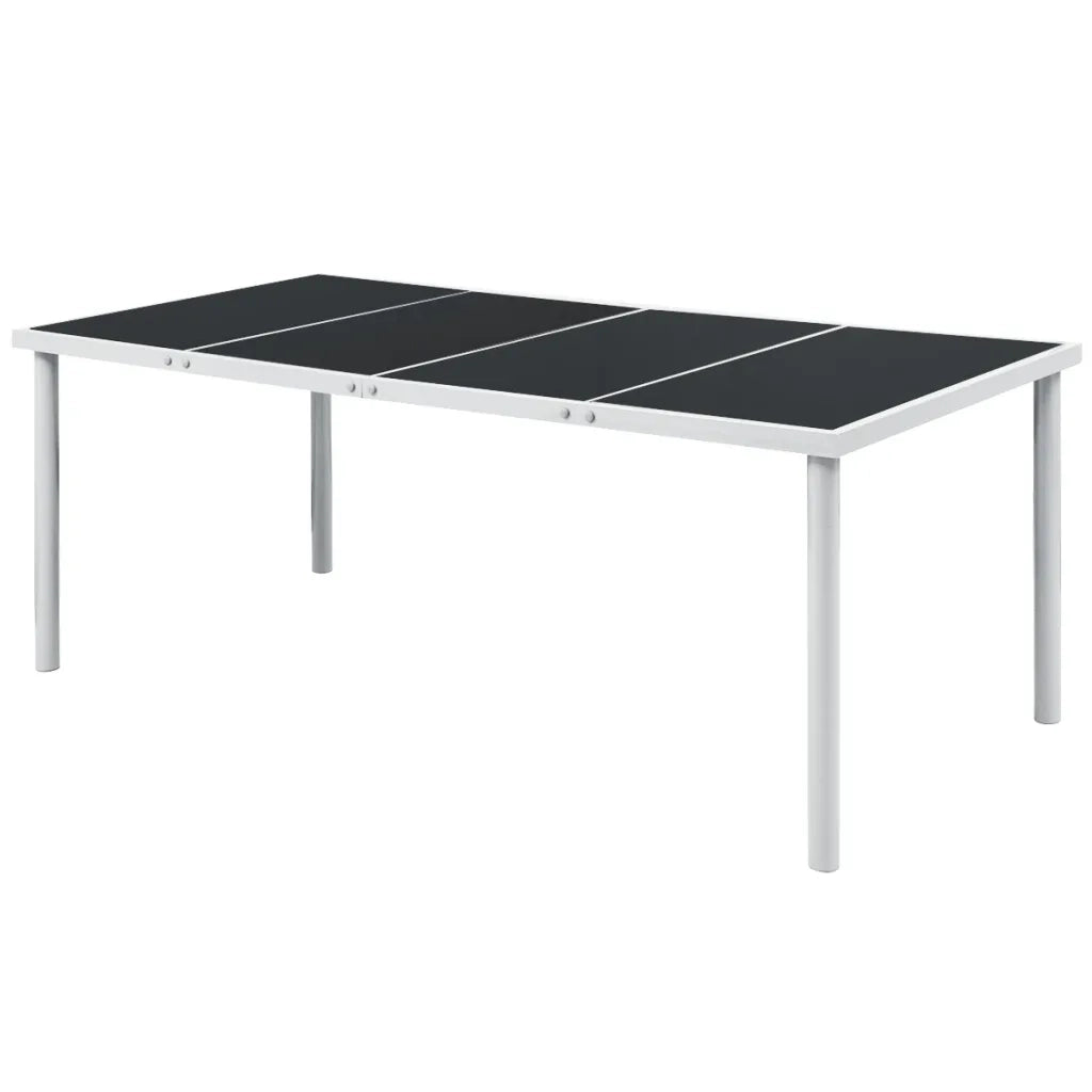 Set da Pranzo da Giardino 9 pz in Acciaio Nero cod mxl 35446