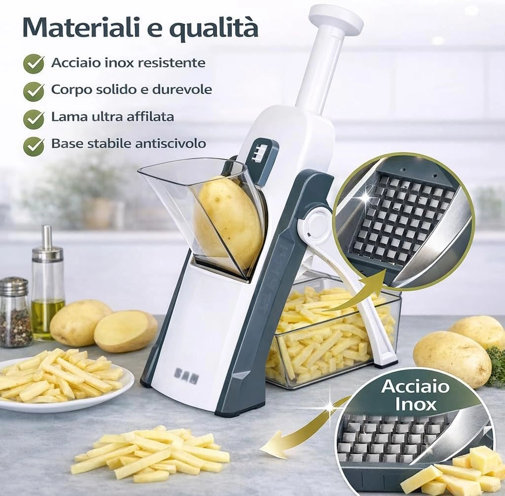 Mandolina per Verdure Multifunzionale, Mandolina Affettatrice di Verdure con Spessore Regolabile, Chopper per Patate e Cipolla, Kitchen Chopping Artifact Cutter Professionale.