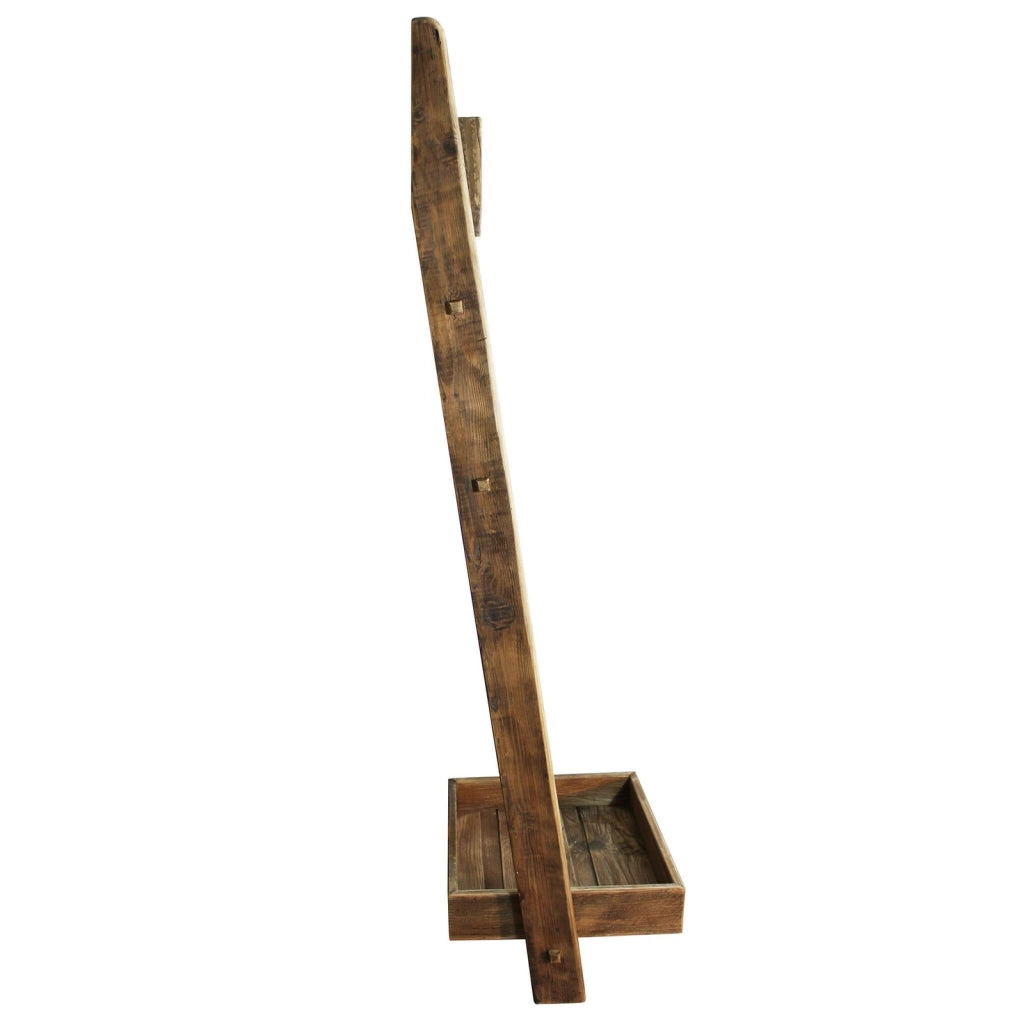 Scaffale da bagno stendino in Pino riciclato cm 62x45x175 - PINE