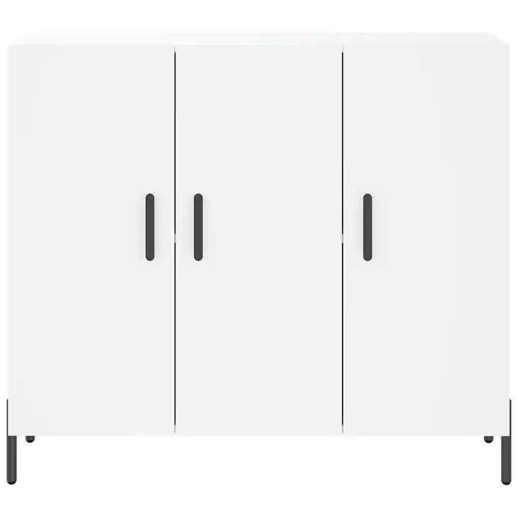Credenza-Buffet-Armadio da cucina Bianca 90x34x80 cm in Legno Multistrato 814689