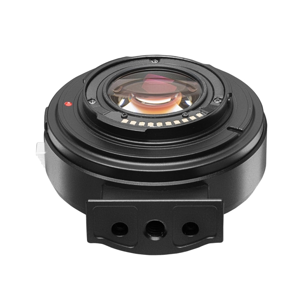 Kipon Adattatore AF Baveyes compatibile con Canon compatibile con EF-Sony E x0,7 con supporto