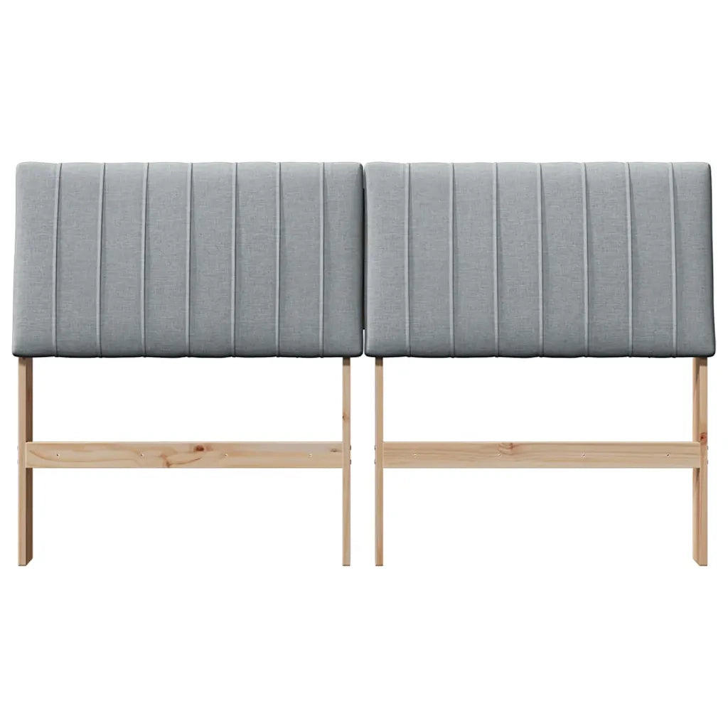 Testiera imbottita Grigio chiaro 160 cm Pino massello 879384