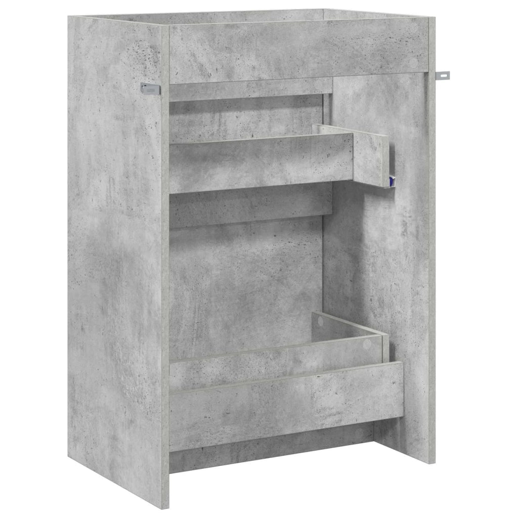 Mobiletto da Bagno Sotto Lavabo Grigio Cemento 890731