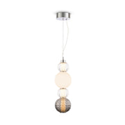 Maytoni Sospensione contemporanea Collar 1 luce LED integrato cromo metallo vetro trasparente