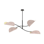 Plafoniera Moderna Ares Acciaio Nero Grigio 4 Luci E14 Ip20