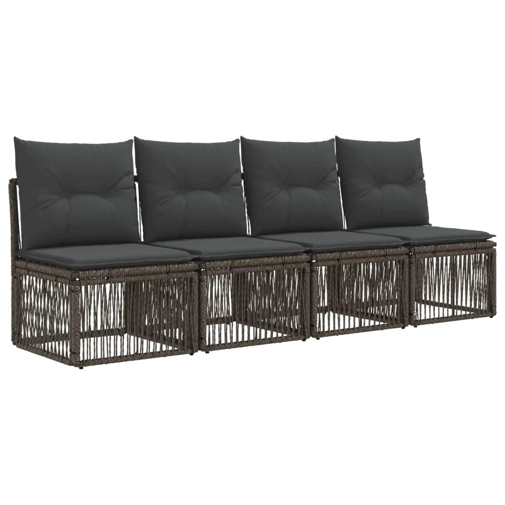Set Divano da Giardino 8 pz Grigio e Grigio Scuro polyrattan 3437081