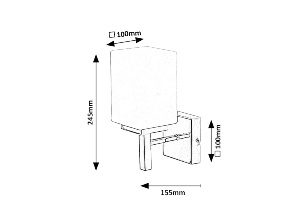 Applique bagno cromata vetro bianco E14 10W Zenkai Rabalux