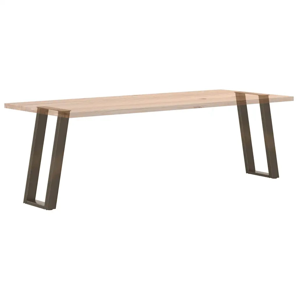 Gambe per tavolo consolle a forma di U 2 pz in acciaio naturale 28x(72-73) cm 4012779