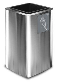 Portaombrelli da Interno 38x38xh65 cm In Acciaio Inox con Pittogramma Magnetico Argento