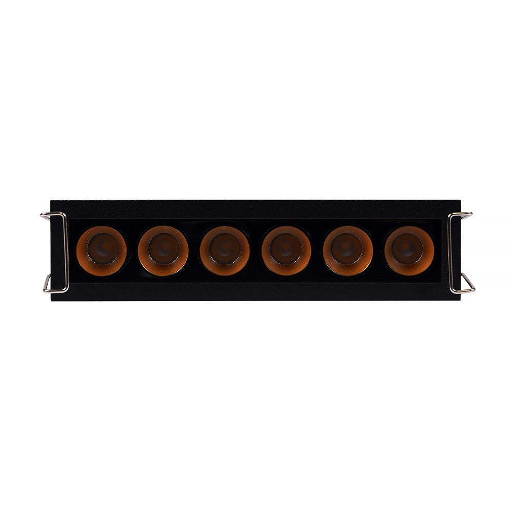 Trade Shop - Faretto Led Rettangolare Incasso 11w Luce 6000k 4000k 3000k Moderno Nero Xtd-6-n -